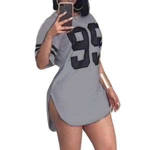 Number Print T Shirt Women Long Summer Top Tees Streetwear Woman Tshirts Oversized Casual Korean Fashion Harajuku T Shirt Female
