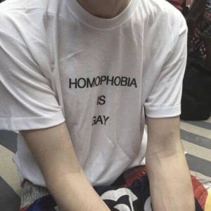 Homophobia Is Gay T-Shirt Funny Casual O-Neck Style Crewneck High Quality Cotton aesthetic Tops Gift Trendy Clothing tshirt tee