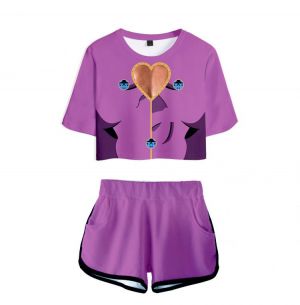 Hot sale Girls Summer Two Piece Sets Tops+Shorts Set Sexy Tracksuits Jojo Bizarre Adventure 3D 2 Piece Women Short sleeve suit