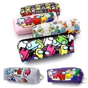 AMONG US Game Pencil Case High Capacity Pen Bags Anime Cute Spaceman Pencil Bags for Girls Boys Gift School Supplies Stationery