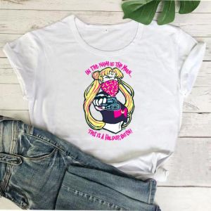 Summer Printed Short-sleeved Round Neck T-shirt Casual Top Graphic T Shirts  Clothing Women