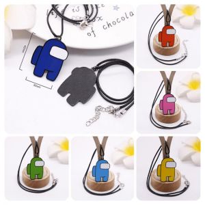 Game Among us Anime Enamel Pendant Fashion all-match men women necklace jewelry accessories kids Christmas birthday present gift