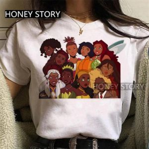 Tshirt Anime tops zarina women 2021 summer feminist black girl series printed oversized T shirt gothic clothes top squides game