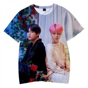 New Korean Fashion Harajuku Streetwear 3D Kpop T Shirt Men/women Hip Hop K-pop Tshirt Female Short Sleeve 3D Kid Tee Shirt Femme