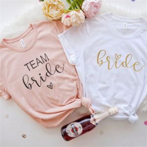 bachelorette team bride t shirt estonian wedding party ulzzang t-shirt cato women's tea bride short women tops drop ship