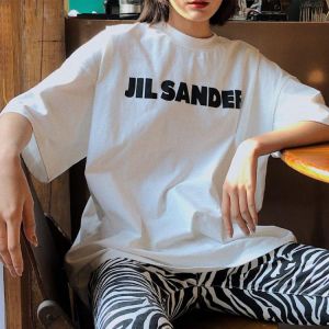 Poison House Correct Jil Sander Letter Simple Short Sleeve OS Loose Men's and Women's Jilsander Casual T-shirt Bakugou S