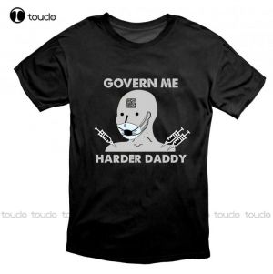New Govern Me Harder Daddy Useful Idiot Npcs Meme T Shirt Black Pirate Shirt Unisex Tee Shirts