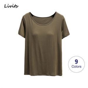 Women T-Shirts Padded Stretchable Tops Tee Short Sleeve Sexy Casual Korean Summer SA0762