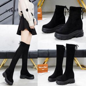 2021 New fashion Suede Women Over The Knee Boots Lace Up Sexy High Heels Autumn Woman Shoes Winter Women Boots