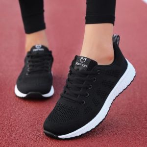 2021 Sneakers Woman Shoes Flats Casual Ladies Shoes Women Lace-Up Mesh Light Breathable Female zapatillas mujer chaussure femme