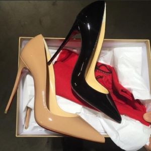 New So Kate Pumps Brand Women Red High Heel Shoes Black/nude Ladies Patent Leather Wedding Shoes 8cm 10cm 12cm Thin Heel 34-44