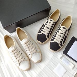 Fall 2021 New Canvas Shoes Women's Straw Woven Bottom Fisherman Shoes Flat Casual Shoes