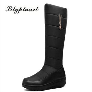 New Tassels Women Winter Warm Snow Boots Wedges High Heels Knee High Boots Female Long High Boots Platforms Shoes Woman