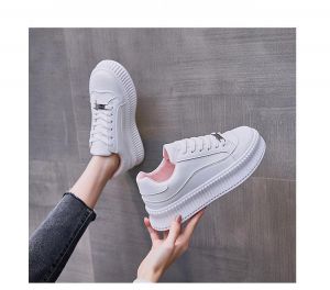 White Shoes Women 2021 Spring Running Shoes Woman Vulcanize Shoes Slip on Trainers Women Fashion Platform Sneakers Women Flats