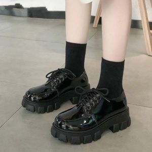 Boots platform shoes lolita shoes Oxfords Women heels School Uniform Jk Student Shoes Girls Women Kawaii Platform low Heel boots
