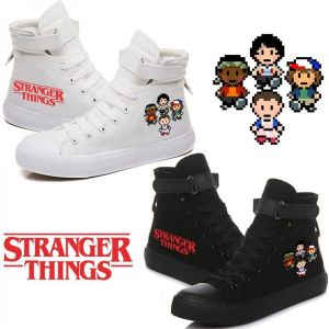 Strange Things Print High-Top Canvas Shoes 2020 Fashion Casual Breathable Leisure Shoe Sneakers Vulcanize Shoes For Women/Men