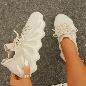 Women Light Sneakers Mesh Breather Volcano Bottom Ladies Casual Shoes Lace Up Sock Mouth Snerkers Men Sport Shoes Unisex Shoes