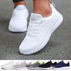 Shoes Women's Sneakers Fashion Lace-Up Casual Shoes Women Flats Soft Sole White Sneakers Women Platform Shoes Zapatillas Muje