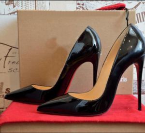 12cm Classics Women High Heel Shoes So Kate Brand Pumps Pointed Toe Thin Heel Sexy Wedding Shoes Genuine Leather Shoes +dust Bag