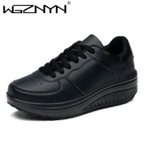 Women Sneakers Breathable Waterproof Wedges Platform Vulcanize Shoes Woman Sneaker Leather Casual Sport Shoes Zapatos Mujer 2020