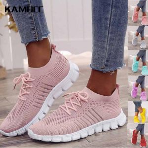 Women Mesh Breathable Shoes Slip on Flat Shoes Woman Tenis Ladies Casual Shoes  Walking Footwear Sneakers Womens Vulcanize Shoes