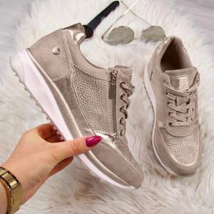 Women's Wedges Sneakers Women Vulcanize Shoes Sequins Shake Shoes Fashion Girls Sport Shoes Woman Sneakers Shoes Footwear