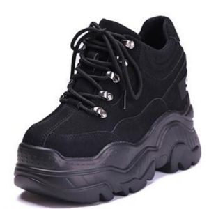 Platform Shoes Women High Heel Platform Shoes Women Autumn Shoes Leather Wedge Sneakers Winter Ankle Boots Waterproof Boots 2021