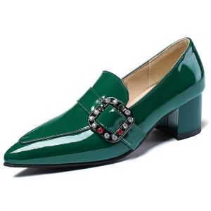 all in one place בגדי נשים Fashion Sexy Low Heels Shoes Female Elegant Pointed Toe Women&#x27;s Pumps Shoes Green Nude Heeled Oxford Shoes Woman Brand Design