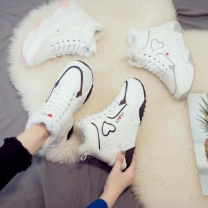 Winter Women High Top Sneakers Love Woman Plush Velvet Warm Casual Shoes Female Platform Sport Shoes botas de mujer
