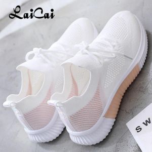 Women's Shoes 2021 Spring White New Breathable Sports Mesh Versatile Summer  Hollow Walking Flying Woven No-slip Ladies Sneak