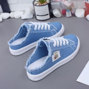 BRKWLYZ Hot New 2021 Spring Summer Women Canvas Shoes flat sneakers women casual shoes low upper lace up white shoes 35-41