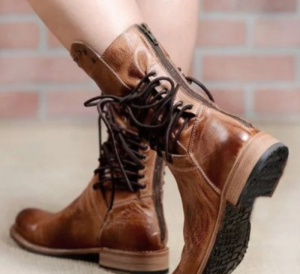 New Women Boots Winter Warm Horse Lace Up Wild Outdoor Long Boots Shoes Free Shipping