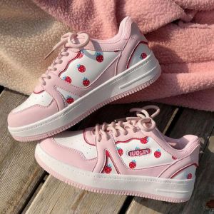 Women's Sports Shoes White Kawaii Female Sneakers Casual Spring Autumn Basket Tennis Platform Flat Running Vulcanize Lolita 2