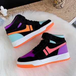2021 Woman Sneakers Women's Shoes Ladies Casual Breathable Female Vulcanized Shoes Lace Up Woman Comfort High Top Walking Sho