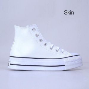 High-top platform low leather lace up women's Casual style autumn winter Women's sneakers white black Casual Sports