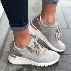 2021 Breathable Sneakers Women Vulcanized  Casual Shoes New Styles Striped Mesh Platform Ladies Trend Sneakers Zapatillas Mujer