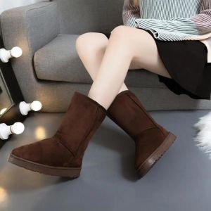 Snow Boots For Women Winter Warm Thick Plus Velvet Cotton Shoes Women's Mid-tube Boots Non-slip Fashion Footwear Botas Femini