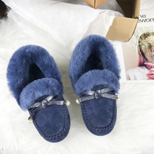 New Arrival Women Shoes Natural Fur Snow Boots Genuine Leather Winter Boots Women 100% Natural Wool Warm Ankle Boots Women Shoes