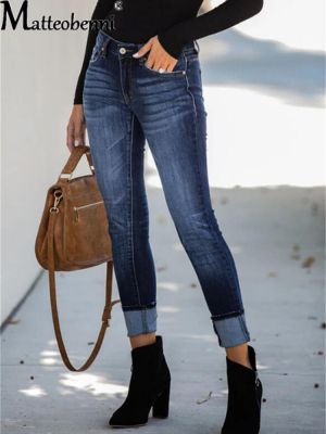 Women's Jeans High Waist Stretch Skinny Denim Trousers 2021 Blue Retro Washed Fashion Sexy Elastic Slim Pencil Pants Plus Siz