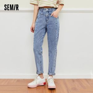 SEMIR Denim Trousers Women Low-Waisted Butt-Lifting Slim Fitting Feet Pants 2021 Spring And Summer New Light Blue Jeans Female