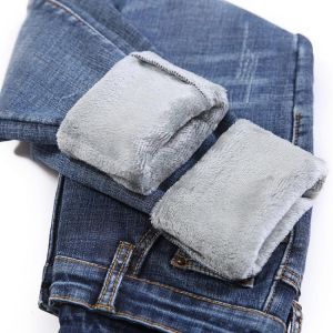 Winter Thick Plus Velvet Women High Waist Skinny Jeans Simple Fleece Warm Slim fit Stretch Ladies Casual Denim Pencil Pants
