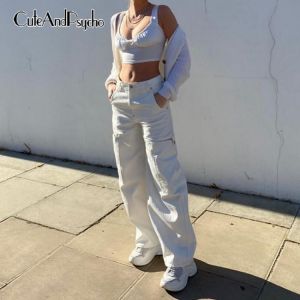 Streetwear High Waist Jeans for Women Cut-out Oversize Boyfriend Pants Women Elastic Loose Baggy Jeans Womens 90s Cuteandpsycho