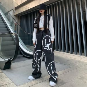 Baggy Wide Leg Jeans for Women 2021 Fashion Trends Gothic Clothing Teenage Girls Oversized Harajuku Streetwear Black Denim Pants