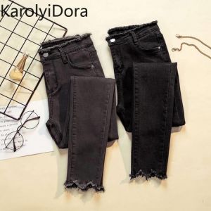 High waist 2020 Jeans Female Denim Pants 5XL Plus code Womens Jeans Donna Stretch Bottoms Feminino Skinny Pants For Women Trouse