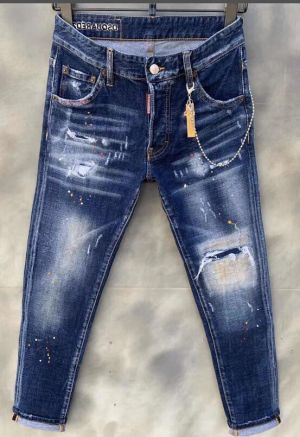 New WOMEN/men ripped jeans DSQ jeans motorcycle jeans Ripped jeans 001