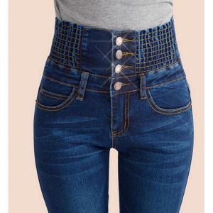 Fashion Women Denim Pants Elastic High Waist Skinny Stretch Jean Female Spring/Autumn Jeans Feet Pantalones Mujer Plus Size