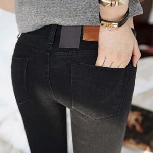 NJ01 Women jeans In the spring  2020 Black Stretch Jeans new female Korean stretch  slim jeans pants feet