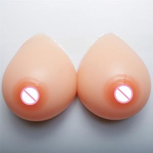 Natural Hanging Silicone Breast Forms 600g/Pair B Cup Lifelike Fake Boobs For Crossdresser Drag Queen Shemale Chest Enhancer