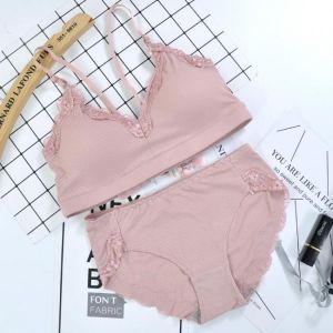 Women's Sexy Set Lingerie erotic underwear  Dot Mesh Frill Trim Lace lingerie set top lace invisible bra bras for women