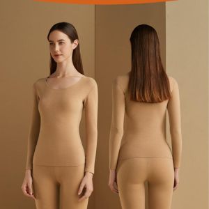 2021 Thermal Underwear Sexy Ladies Clothes Winter Seamless Warm Intimates Long Johns Heat Pack Women 2 Piece Sets Cationic Patch